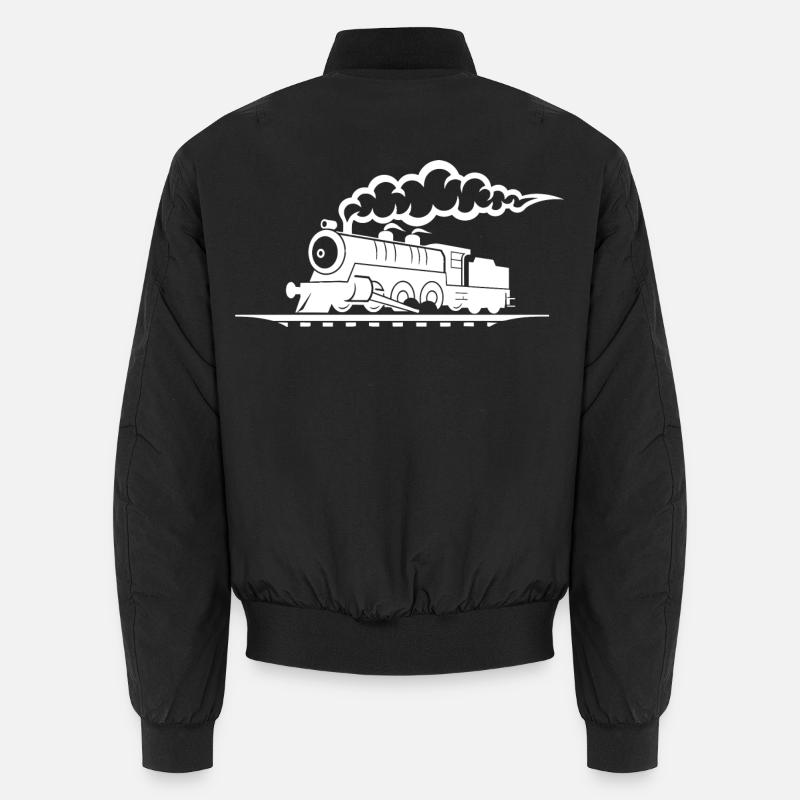 Railroad Drawing - Unisex Bomber Jacket - black