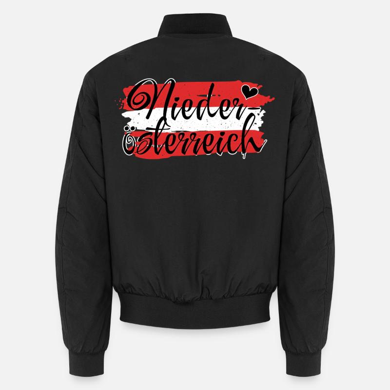 Drapeau Autriche Basse-Autriche - Bomber unisexe - noir