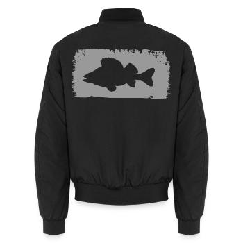 Barsch im Farbstich - Unisex Bomberjacke - Schwarz - Hinten - AI Model Male 185 light (185cm)