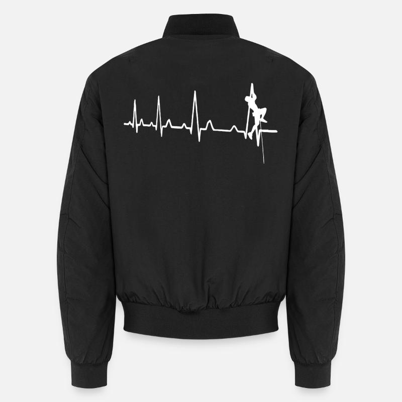 Herzschlag Klettern - Unisex Bomberjacke - Schwarz