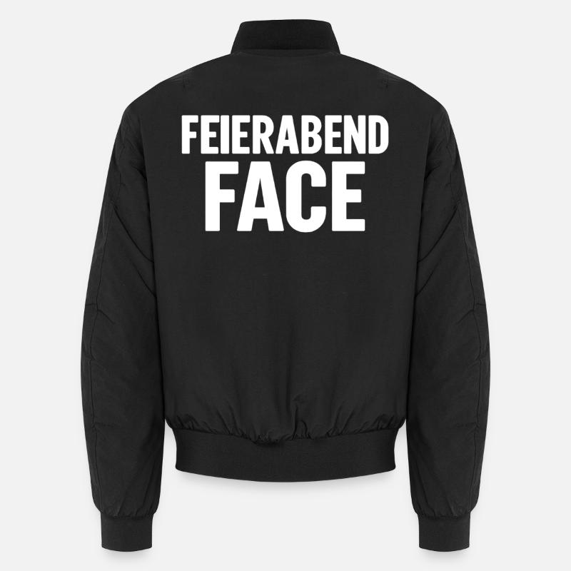 FEIERABEND FACE - Unisex Bomberjacke - Schwarz