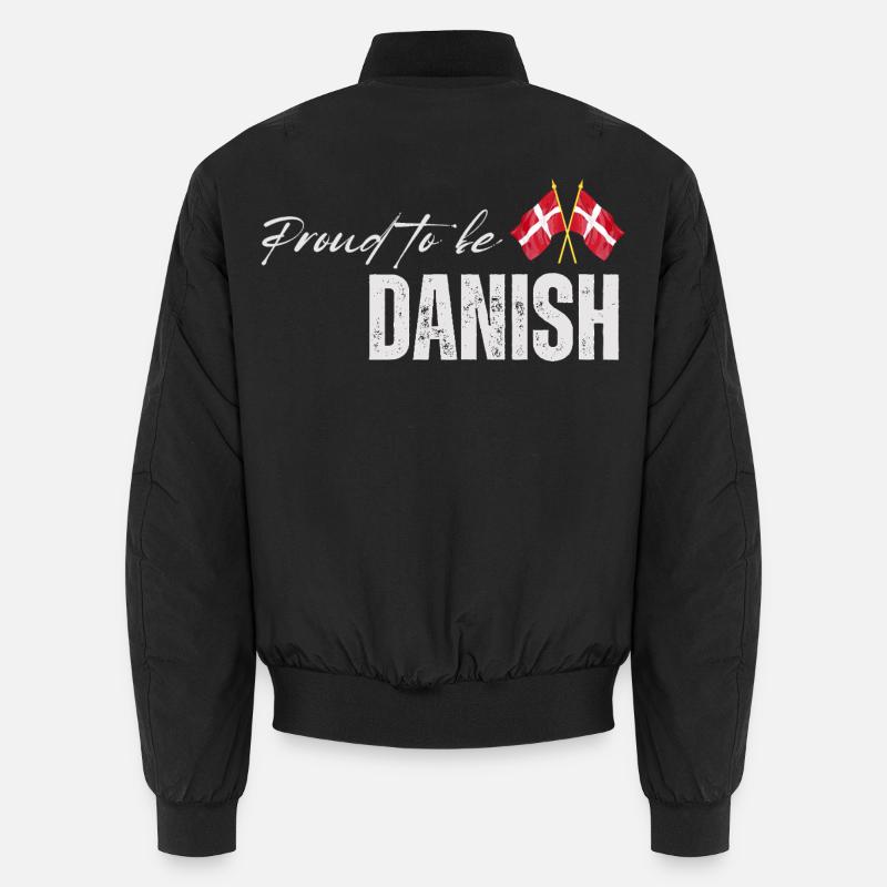 Stolzer Däne, ich liebe Dänemark - Unisex Bomberjacke - Schwarz