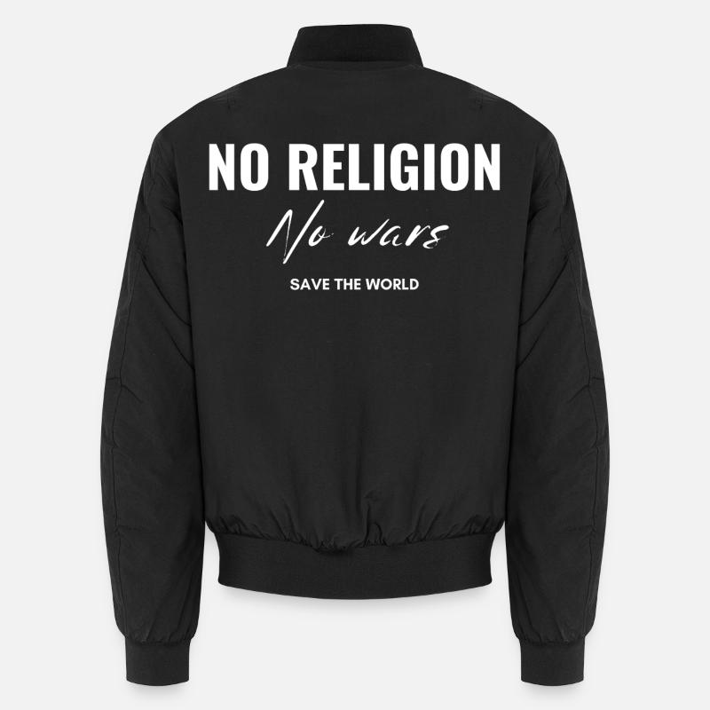 No religions, no wars Unisex Bomber Jacket