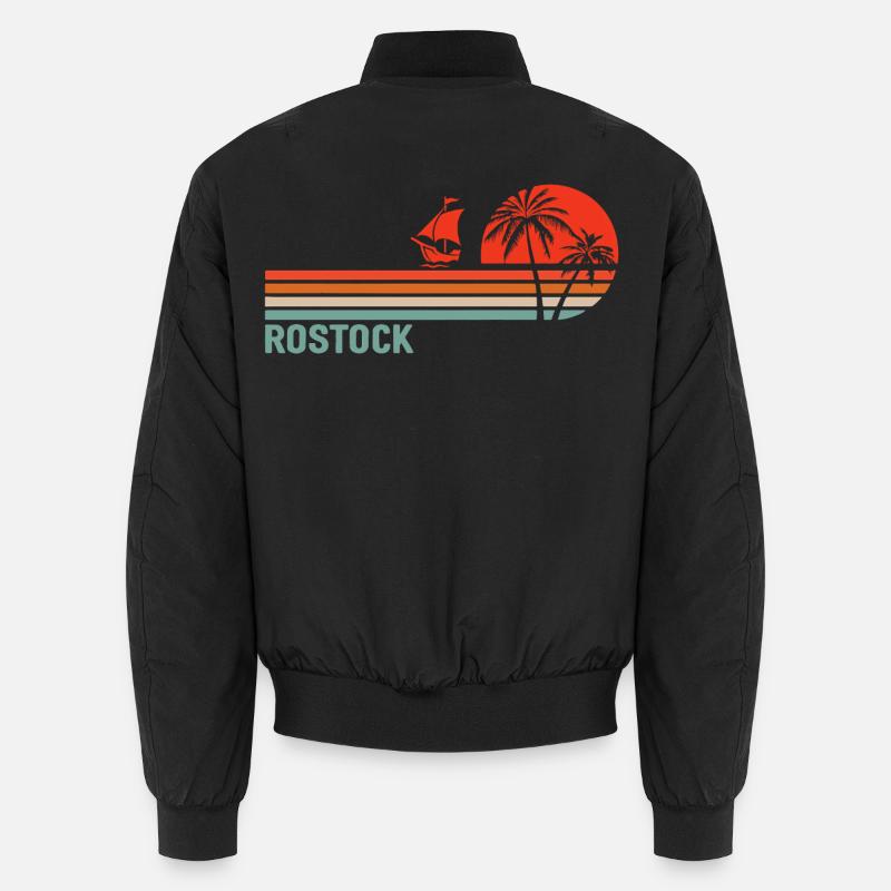 Rostocker Sunset Vibes - Unisex Bomberjacke - Schwarz