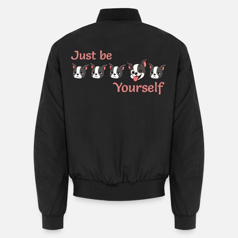 Boston - Sei einfach - du selbst - Pink Unisex Bomberjacke