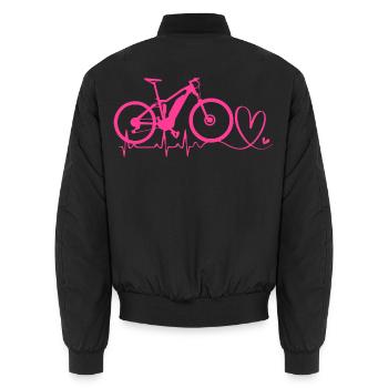 E-Bike EBike E Bike - Unisex Bomberjacke - Schwarz - Hinten - AI Model Male 185 light (185cm)