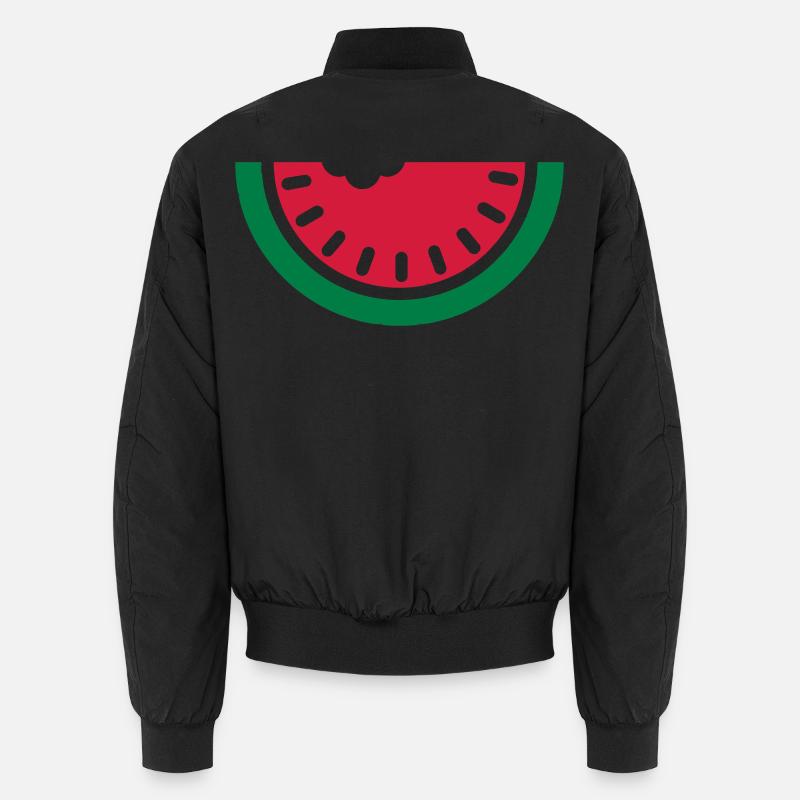 watermelon - Unisex Bomber Jacket - black