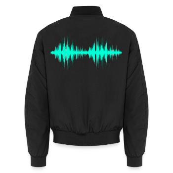 Techno Bass - Unisex Bomberjacke - Schwarz - Hinten - AI Model Male 185 light (185cm)