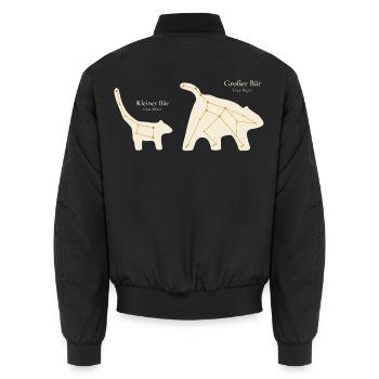 Großer Bär und kleiner Bär Sternbilder - Unisex Bomberjacke - Schwarz - Hinten - AI Model Male 185 light (185cm)