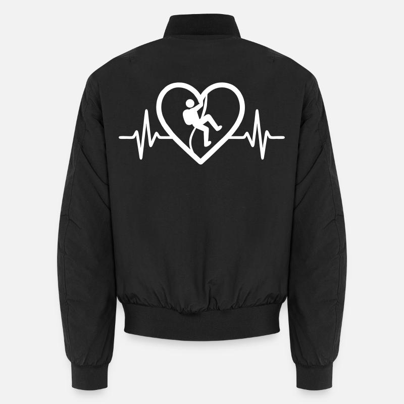 Heart Climbing - Unisex Bomber Jacket - black