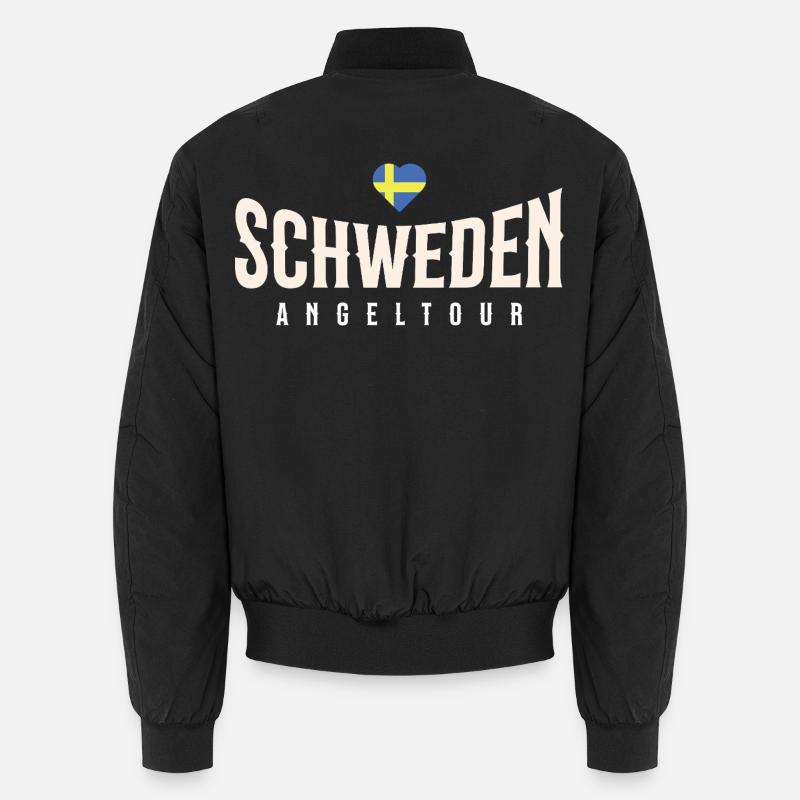 Schweden Angeltour - Unisex Bomberjacke - Schwarz