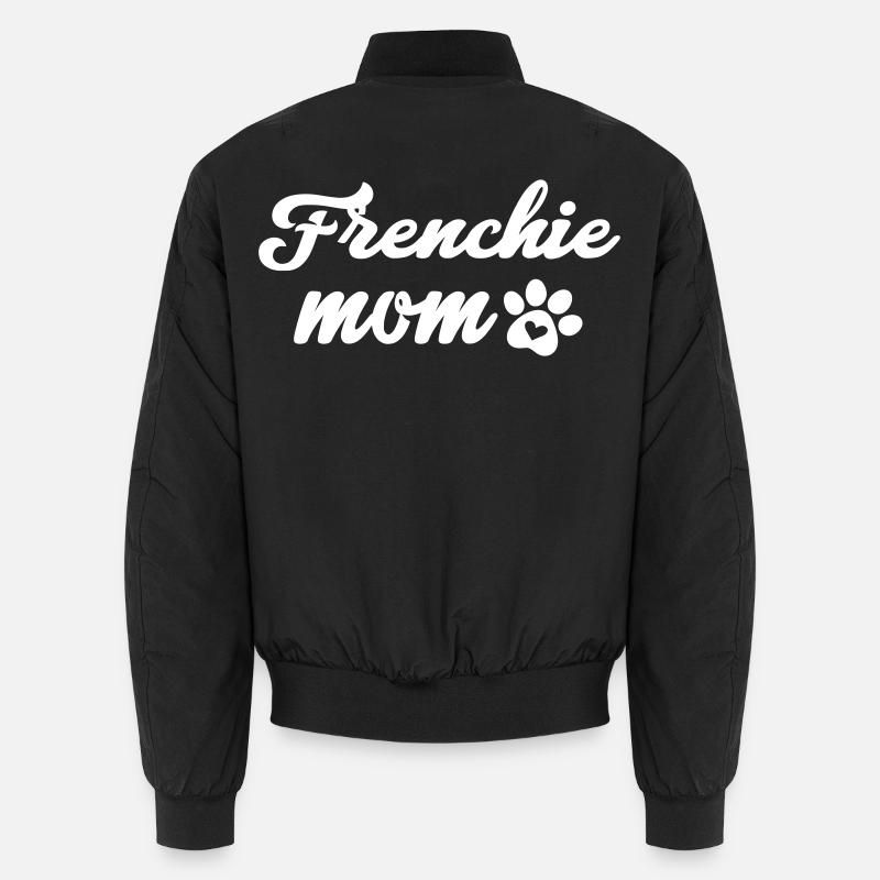Frenchie Mom - Unisex Bomber Jacket - black