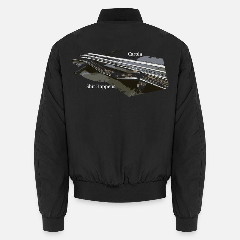 Carola Bridge Collapse - Unisex Bomber Jacket - black