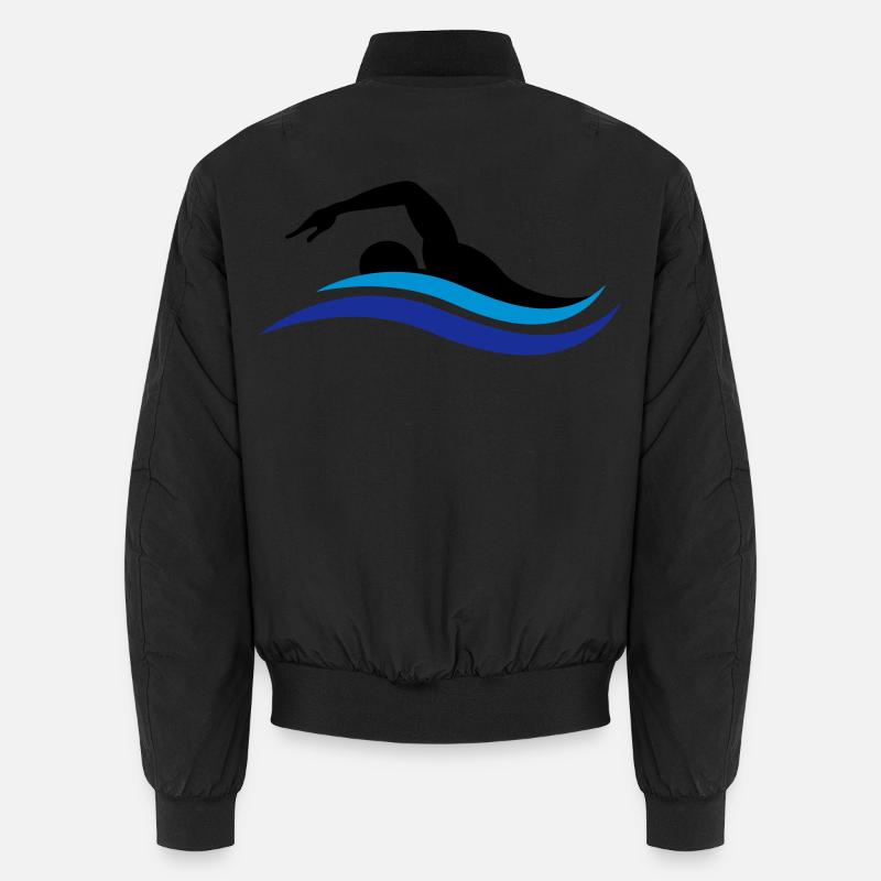 swimmer - Unisex Bomber Jacket - black