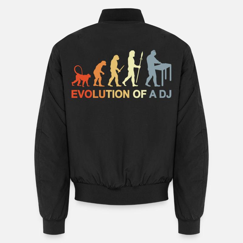 Evolution eines DJ Unisex Bomberjacke