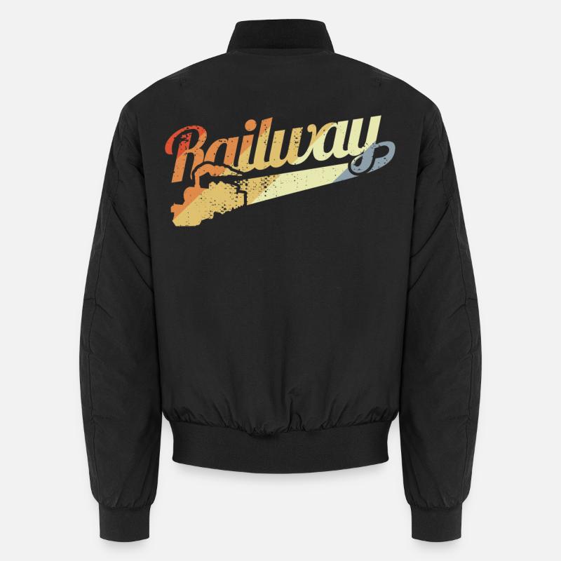 Eisenbahn Motivation - Unisex Bomberjacke - Schwarz