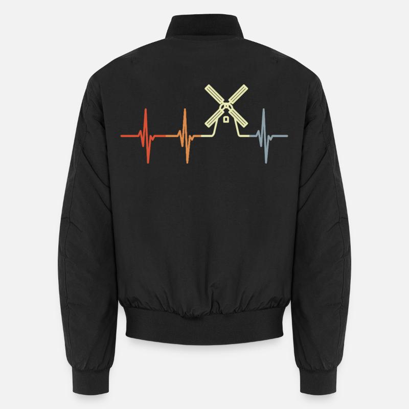 Windmill Cardiogram Unisex Bomber Jacket