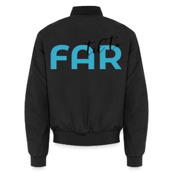 Father of two - Unisex Bomber Jacket - black - Back - AI Model Male 185 light (185cm)