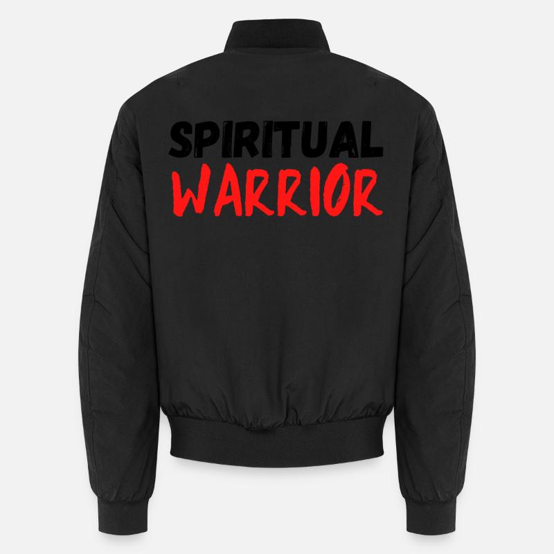 Spiritual Warrior - Unisex Bomber Jacket - black