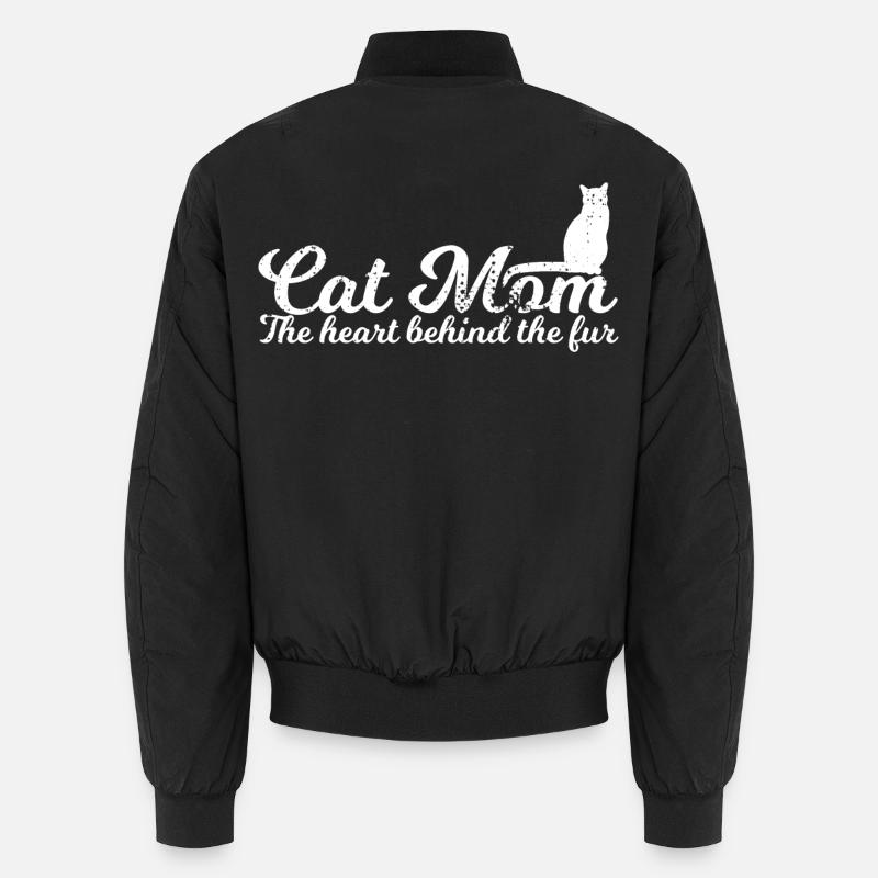 Mother cat - Unisex Bomber Jacket - black