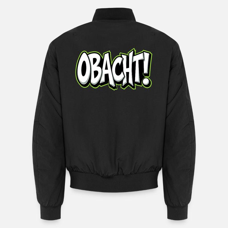 Caution Bavarian Saying Dialect Warning Unisex Bomber Jacket