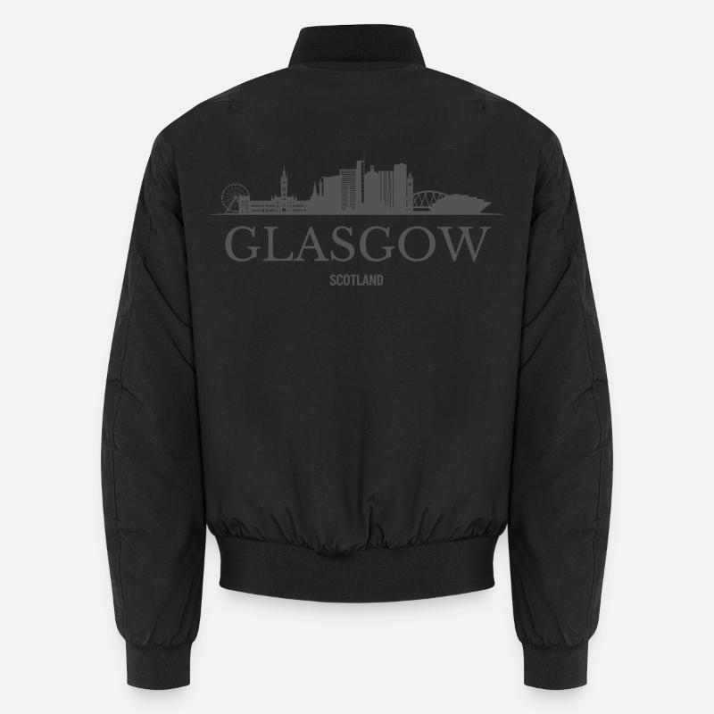 Glasgow Schottland, Glasgow Skyline - Unisex Bomberjacke - Schwarz