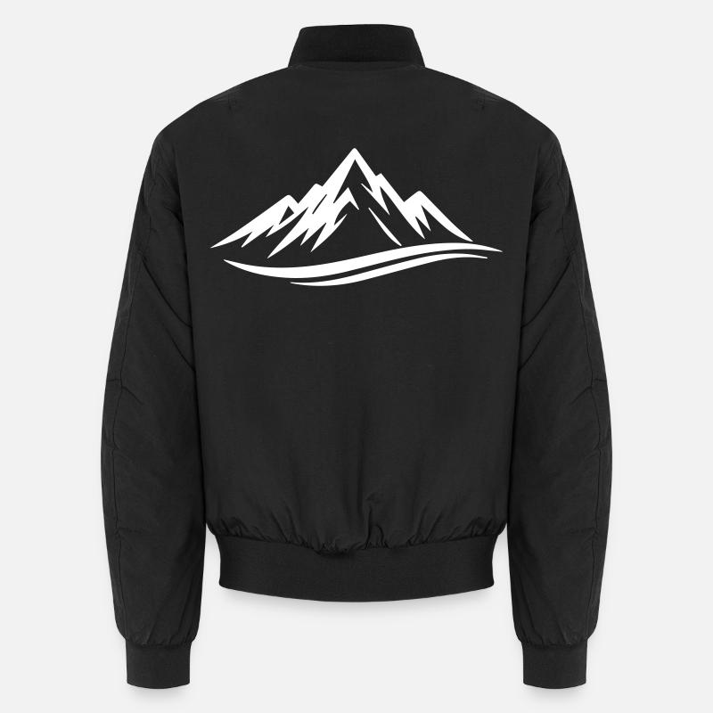 Mountains - Unisex Bomber Jacket - black