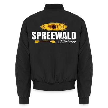 Spreewald Flüsterer - Unisex Bomberjacke - Schwarz - Hinten - AI Model Male 185 light (185cm)