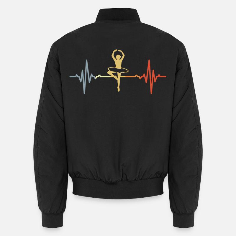 Vintage danseuse de Ballet palpitations cardiaques Bomber unisexe