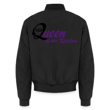 Lustige Kochschürze für Frauen - Unisex Bomberjacke - Schwarz - Hinten - AI Model Male 185 light (185cm)