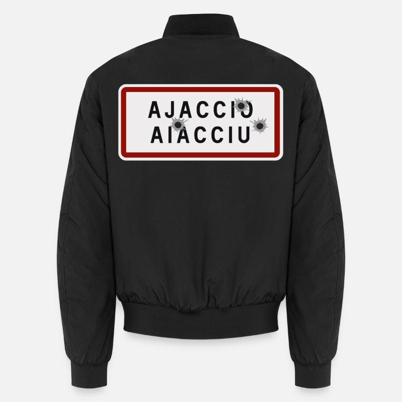 Panneau Ajaccio - Bomber unisexe - noir