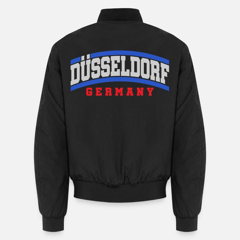 Dusseldorf City Text Font | Colors changeable Unisex Bomber Jacket