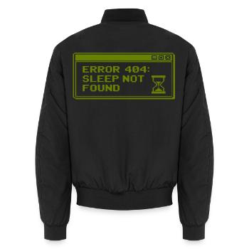 404 Schlaf NichtGefunden - Unisex Bomberjacke - Schwarz - Hinten - AI Model Male 185 light (185cm)