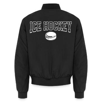 Hockey sur glace - Bomber unisexe - noir - Dos - AI Model Male 185 light (185cm)