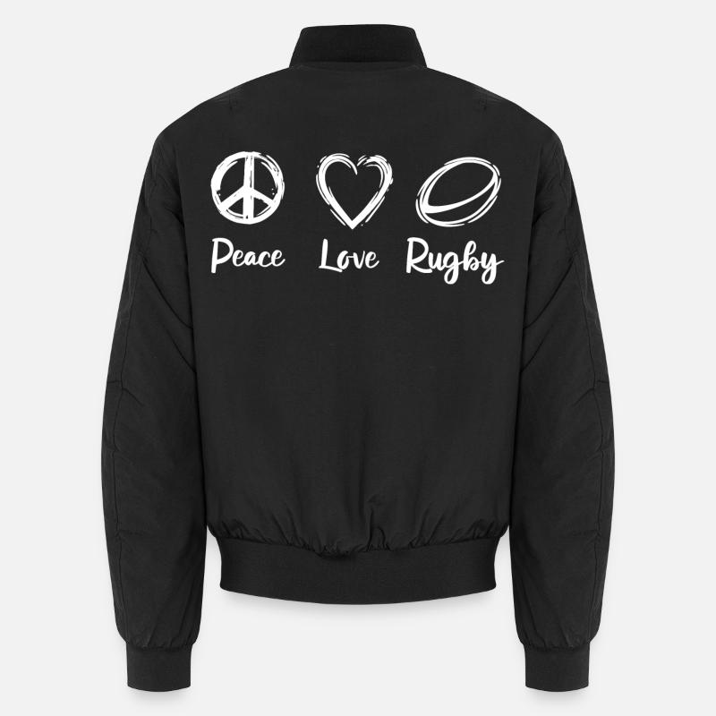 Peace Love Rugby Bomber unisexe