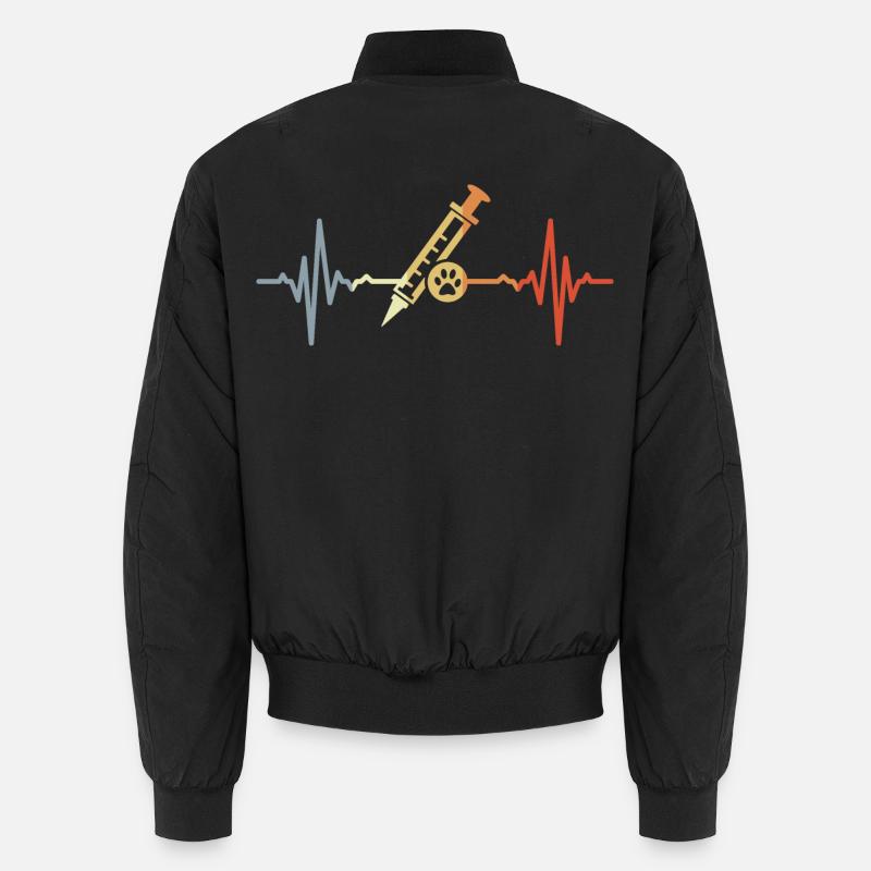 Veterinary Syringe ECG Unisex Bomber Jacket