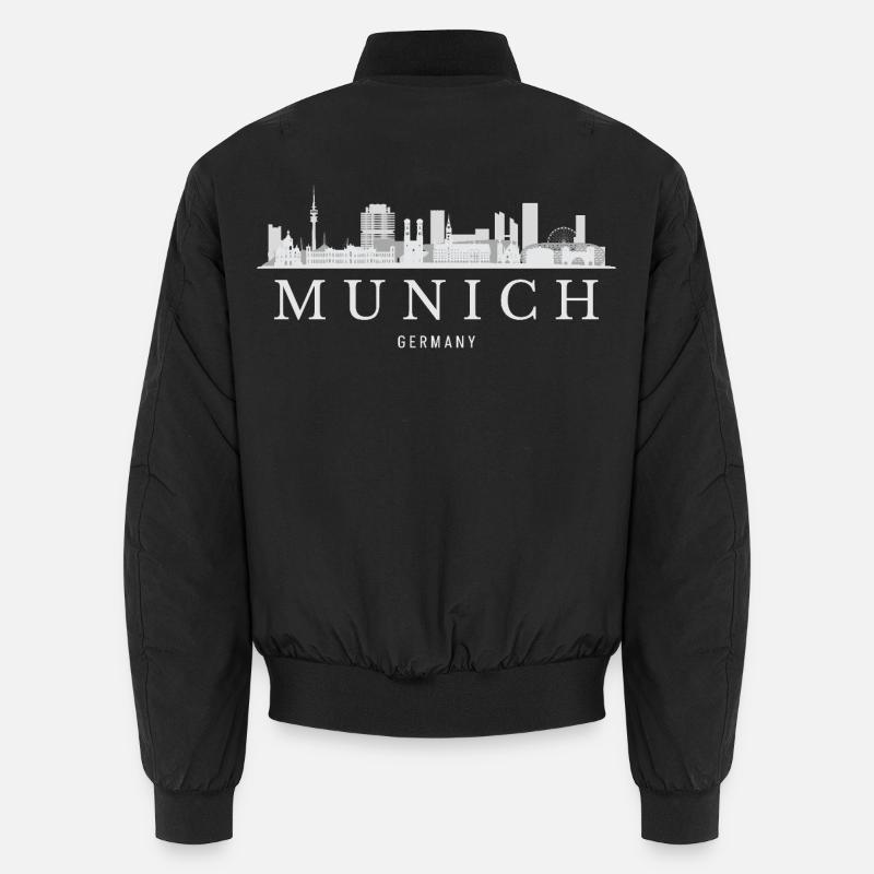 Munich Skyline, Munich Germany Unisex Bomber Jacket
