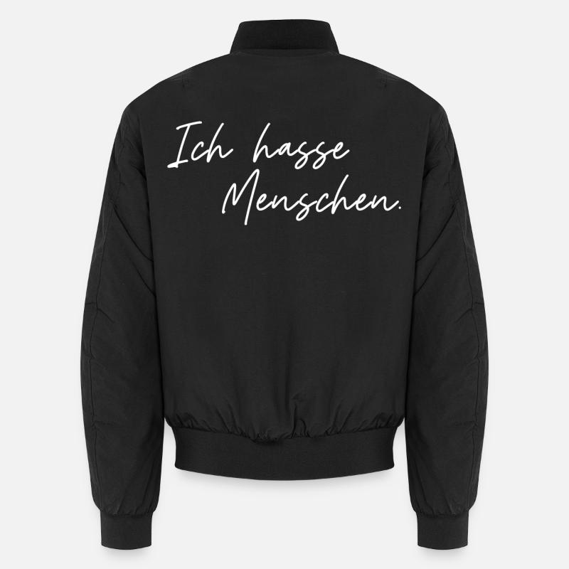 Ich hasse Menschen Unisex Bomberjacke