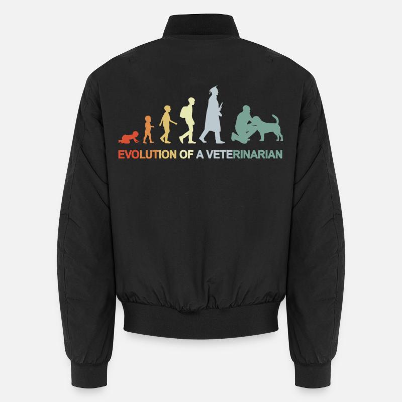 Development from child to veterinarian - Unisex Bomber Jacket - black