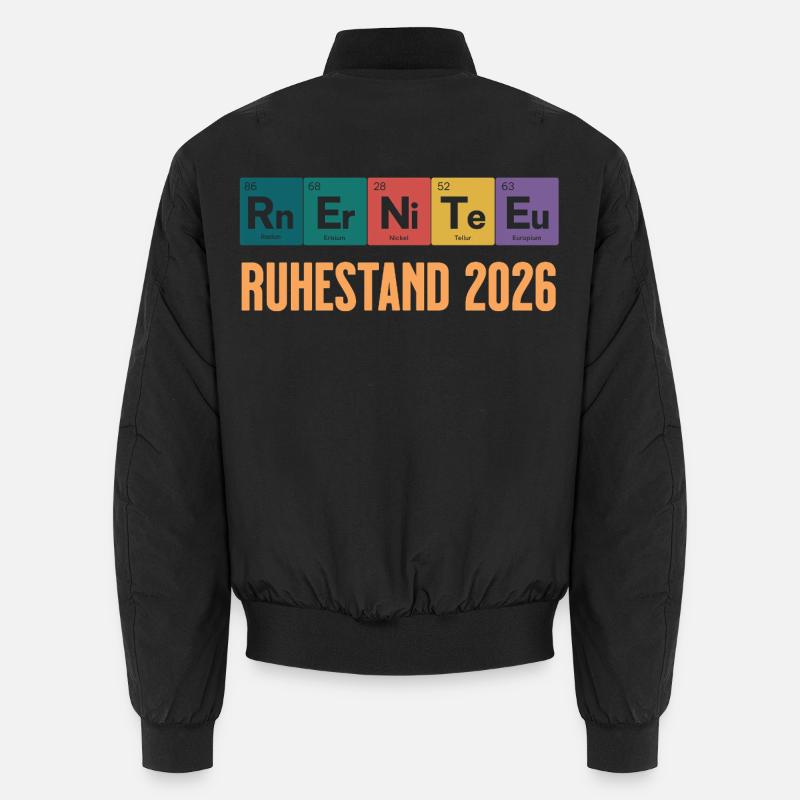 Rente 2026 Periodensystem Design - Unisex Bomberjacke - Schwarz