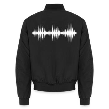 Techno Musik Dj Bass - Unisex Bomberjacke - Schwarz - Hinten - AI Model Male 185 light (185cm)