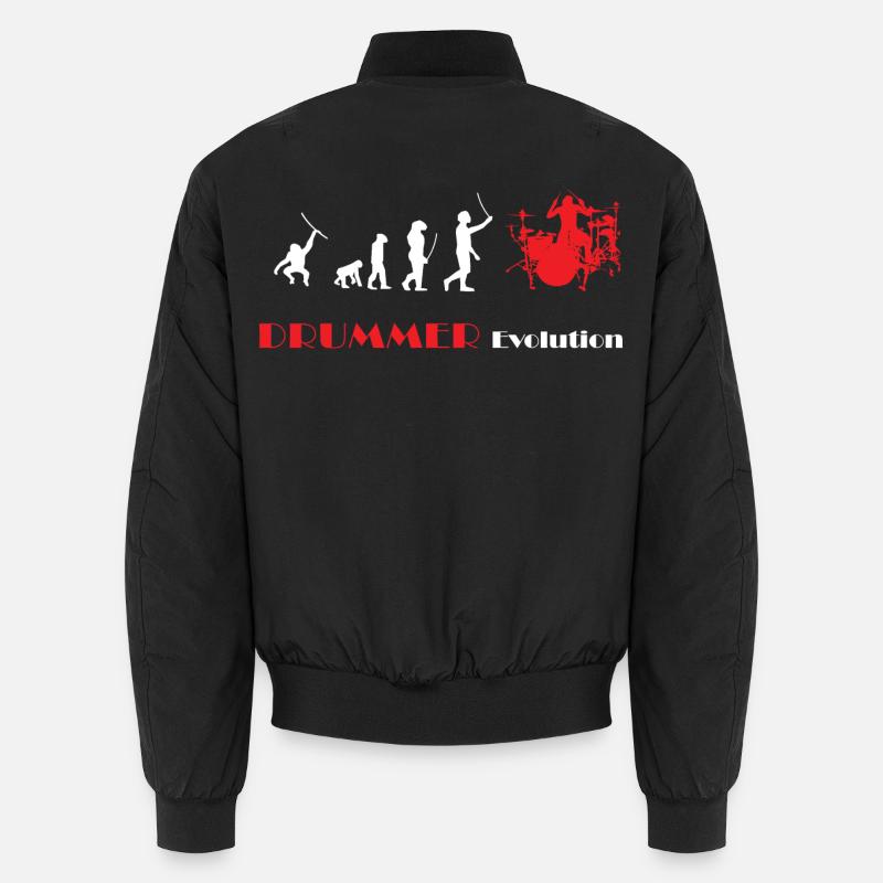 DRUMMER Evolution rot - Bomber unisexe - noir