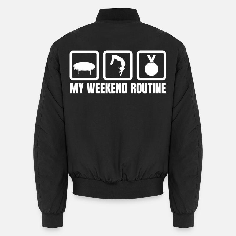 Routine du week-end trampoline - Bomber unisexe - noir