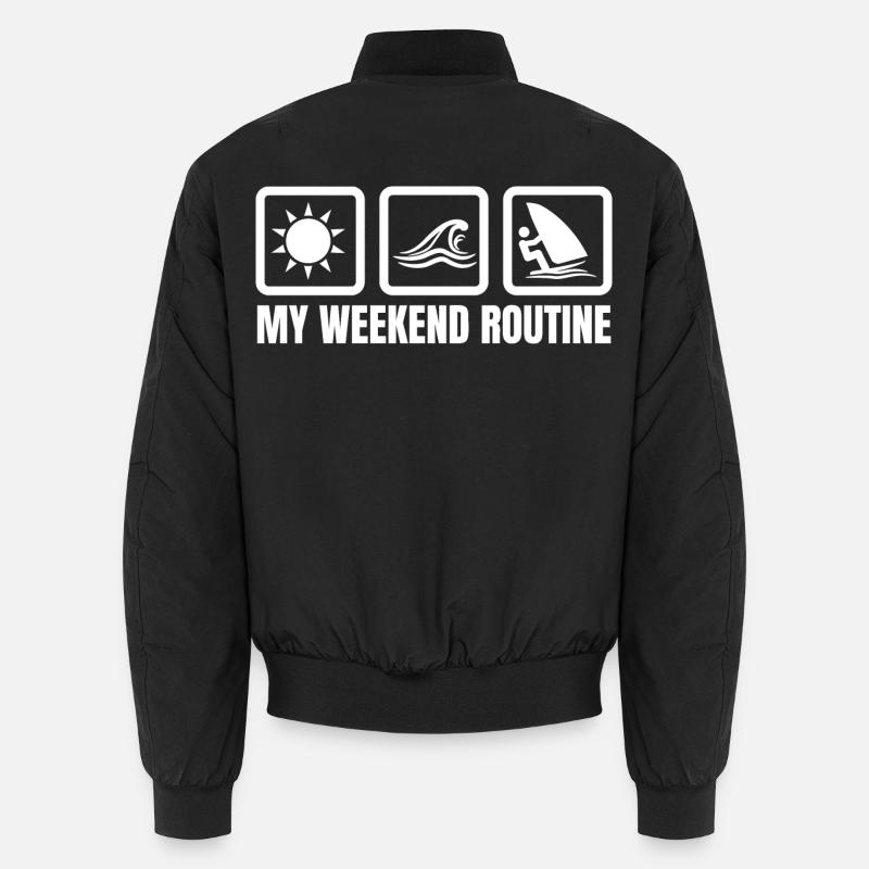 My weekend routine Unisex Bomber Jacket