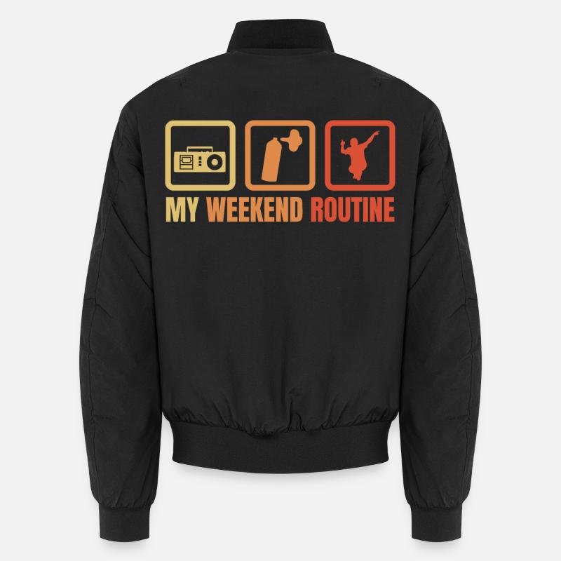 Break Dancer Wochenendroutine - Unisex Bomberjacke - Schwarz