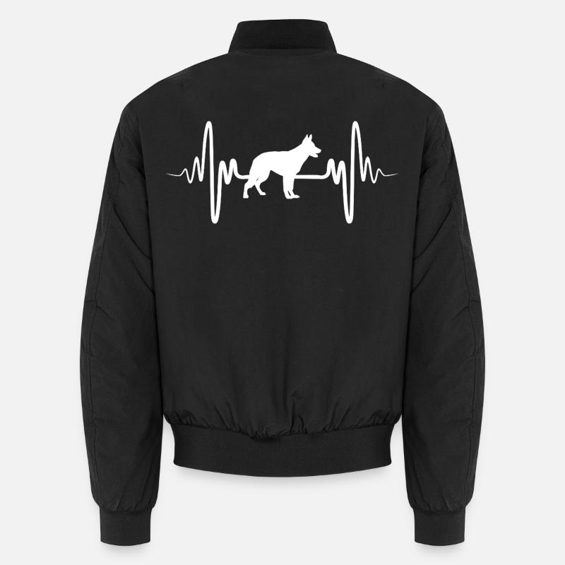 German Shepherd Heartbeat Unisex Bomber Jacket
