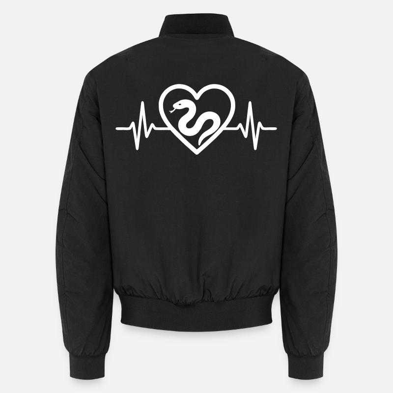 Herz-Schlange Unisex Bomberjacke