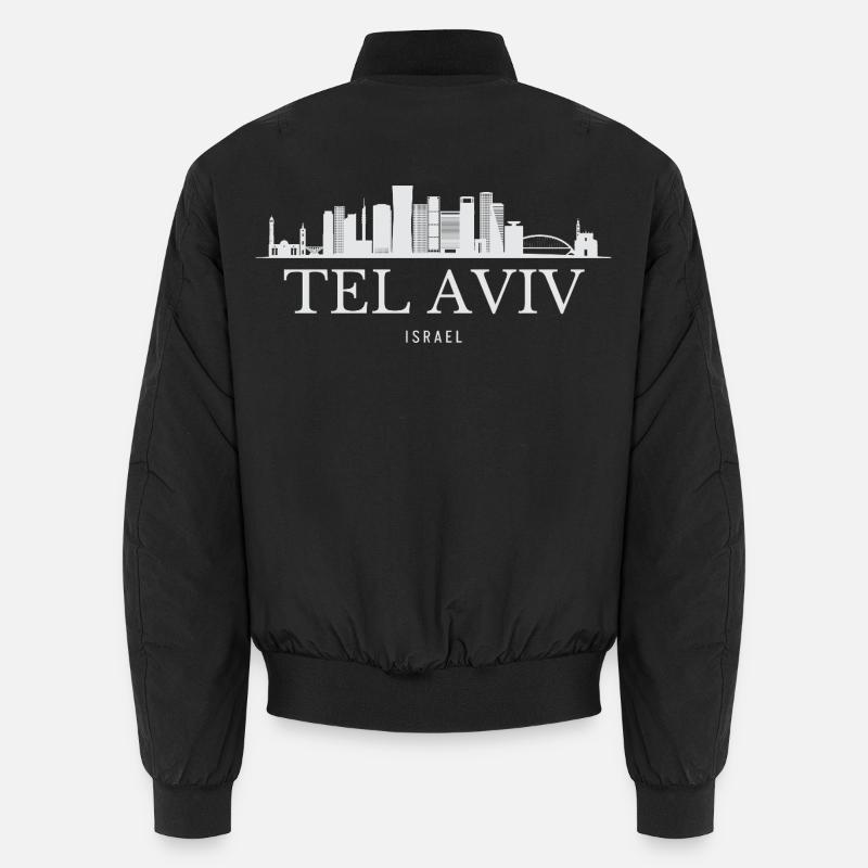 Skyline von Tel Aviv, ich liebe Tel Aviv Unisex Bomberjacke