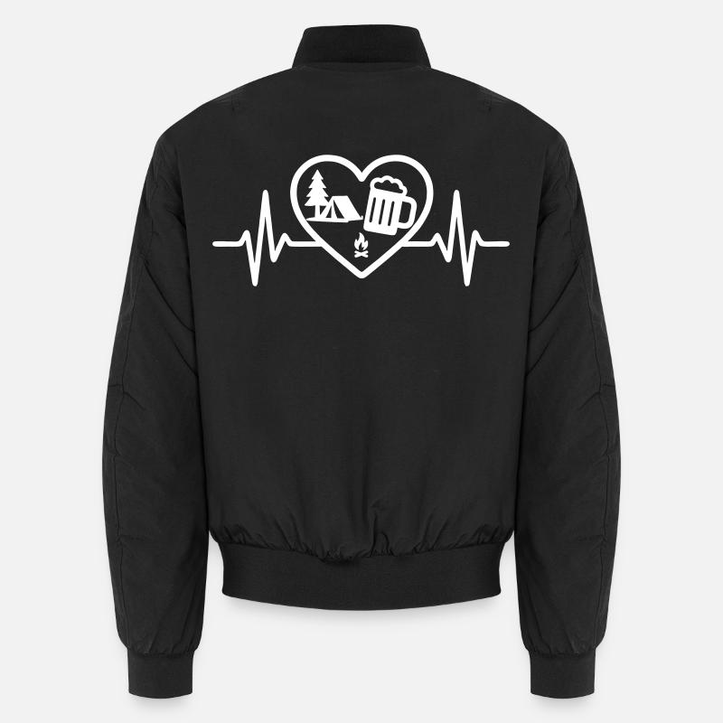 Heart Camping Bier Unisex Bomberjacke