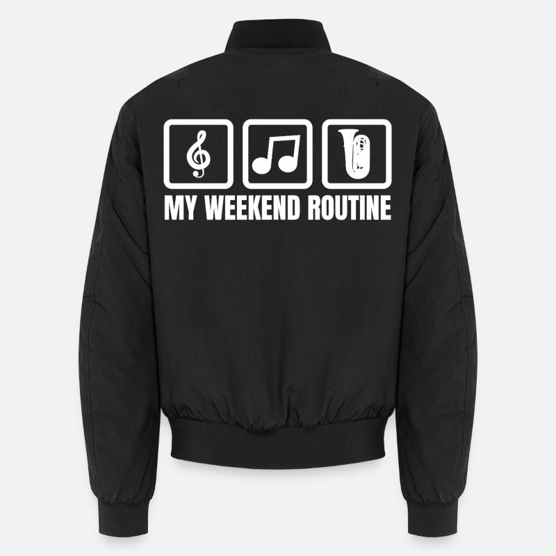 Tuba Player Weekend - Unisex Bomber Jacket - black